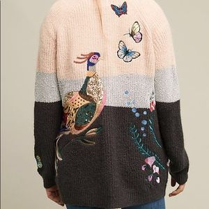 NEW Small Anthropologie Winged Patchwork Cardigan